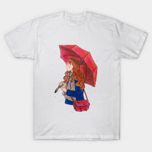 Girl with Umbrella T-Shirt